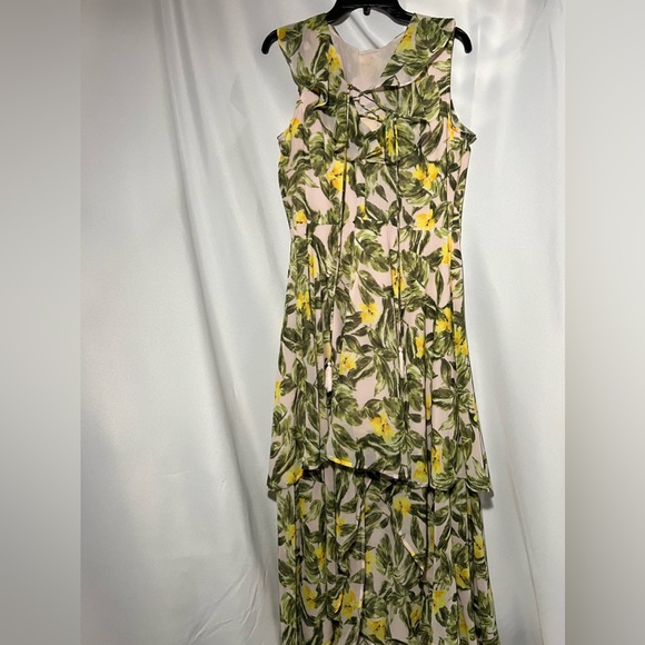 SAND & Spirit Pink Tropical dress Size Large - Picture 1 of 2